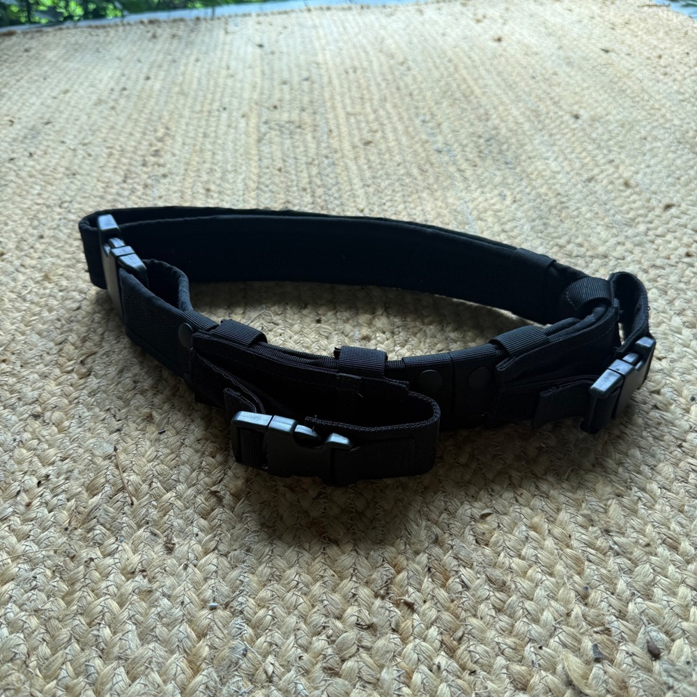 Condor Tactical Belt Black Utility Duty Belt with Magazine Pouches Adjustable
